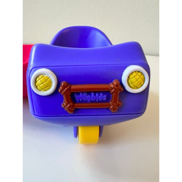 Playskool Hasbro Weebles Wobble Go Cart Side Car 2009 w/Red Park Bench 2003 - Picture 7 of 11